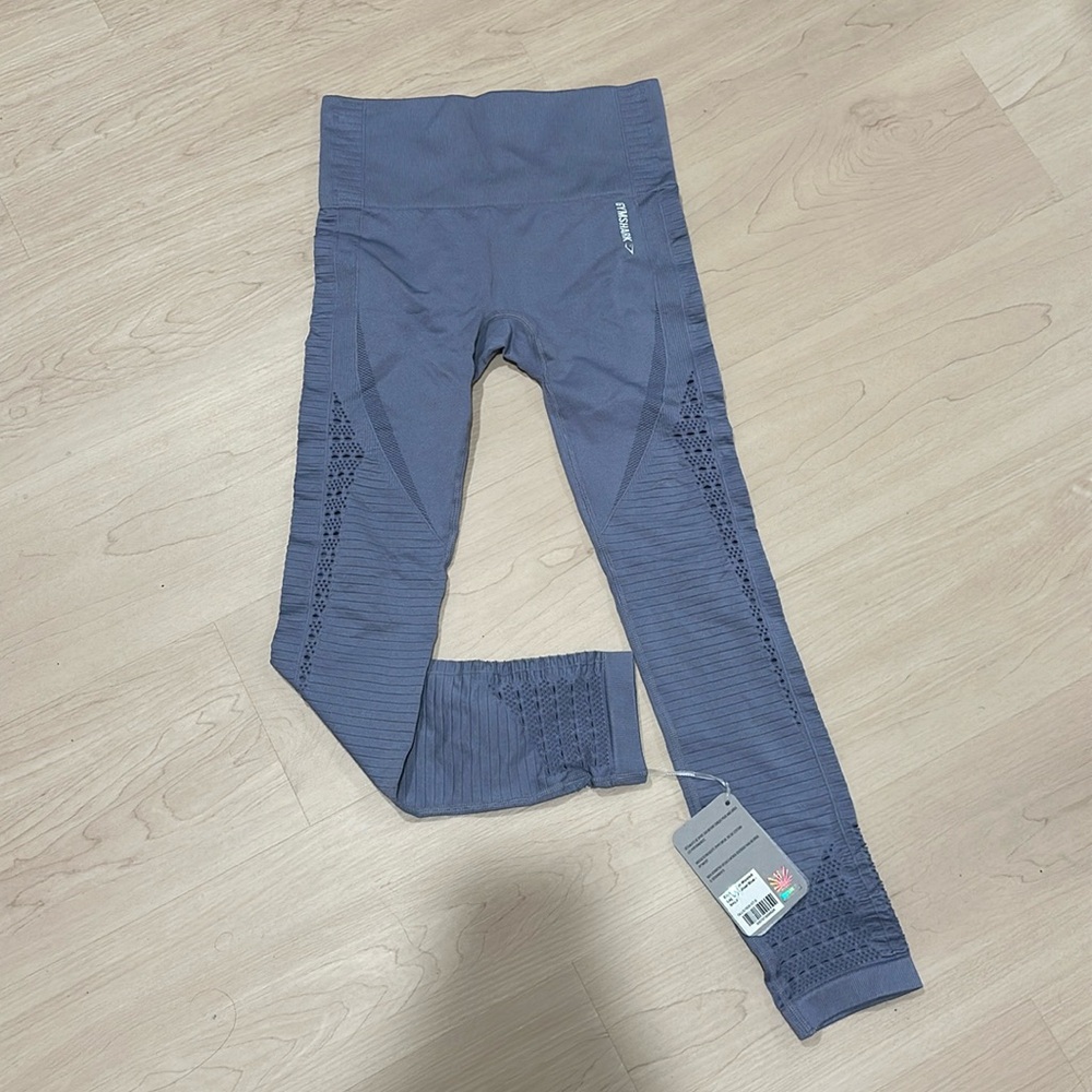 NWT Gymshark energy high waisted legging - steel blue, small